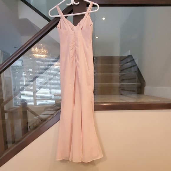 Vera Wang Size 0 Bridesmaid Prom Gown Blush Dress - Picture 2 of 7